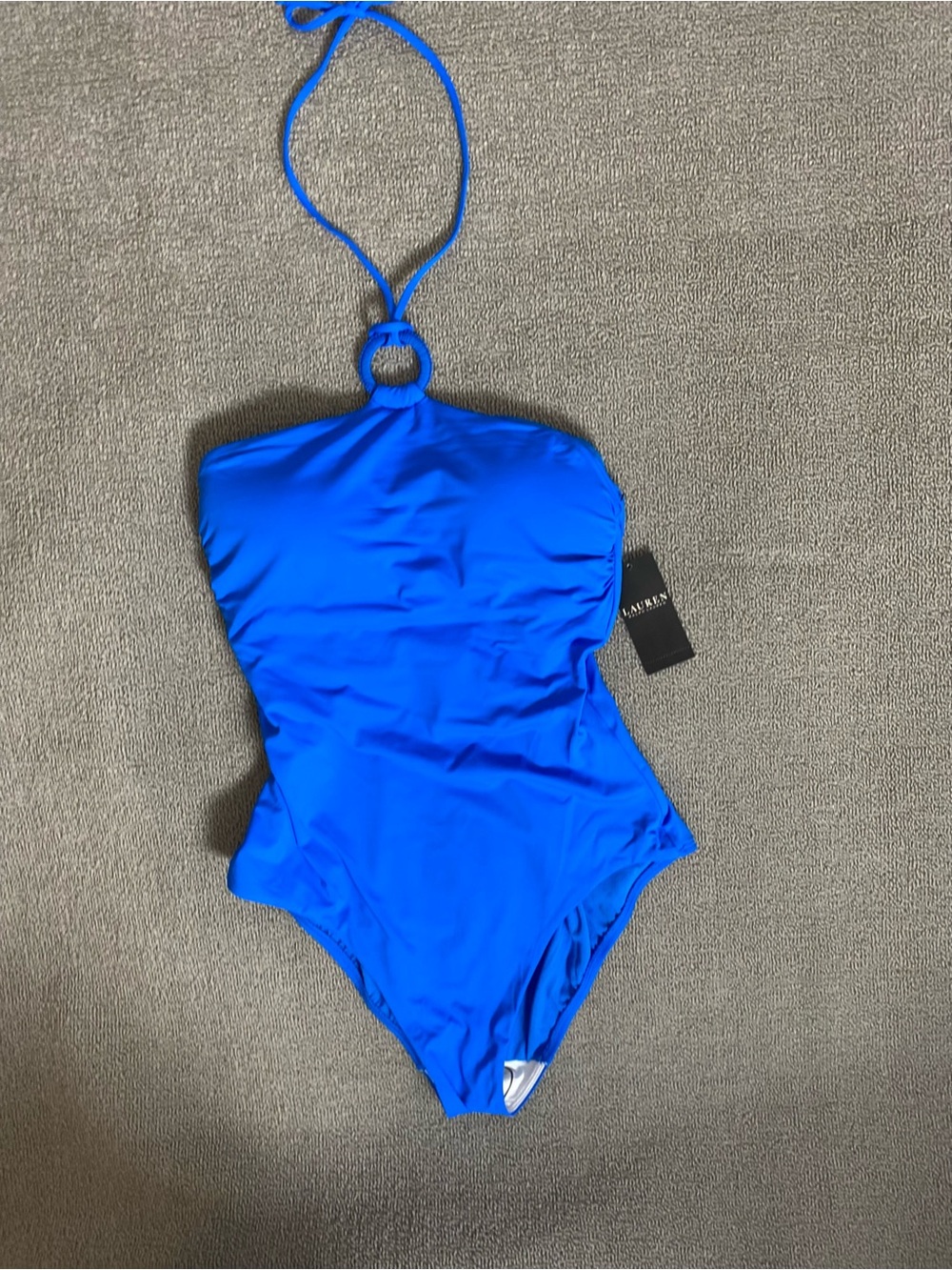 Ralph Lauren Electric Blue Summer Halter One-Piece Swim- Beach Vacation Coastal